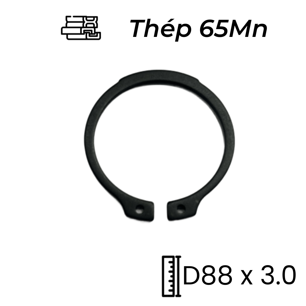 Phe Gài Trục Thép 65Mn DIN471 D88x3.0