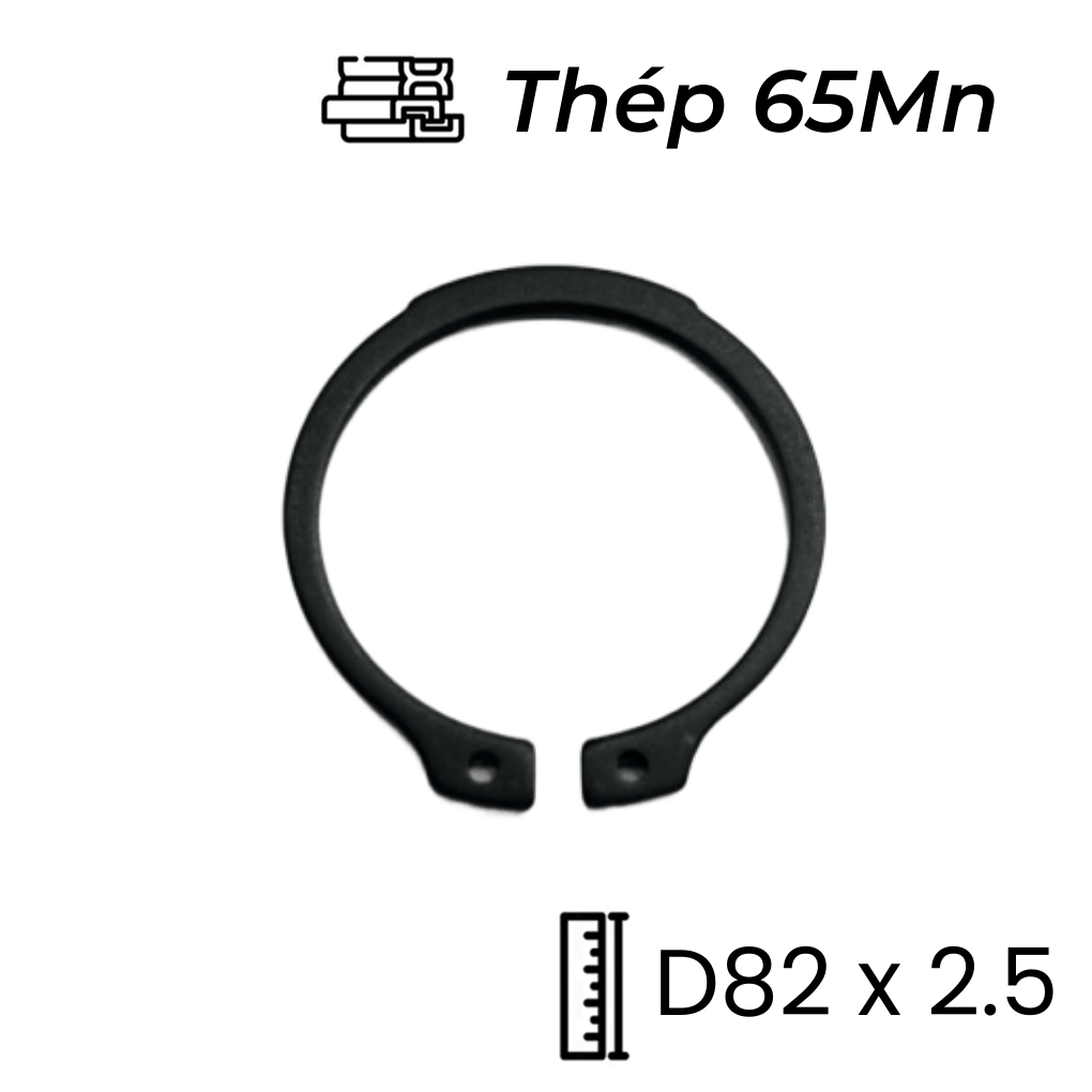 Phe Gài Trục Thép 65Mn DIN471 D82x2.5