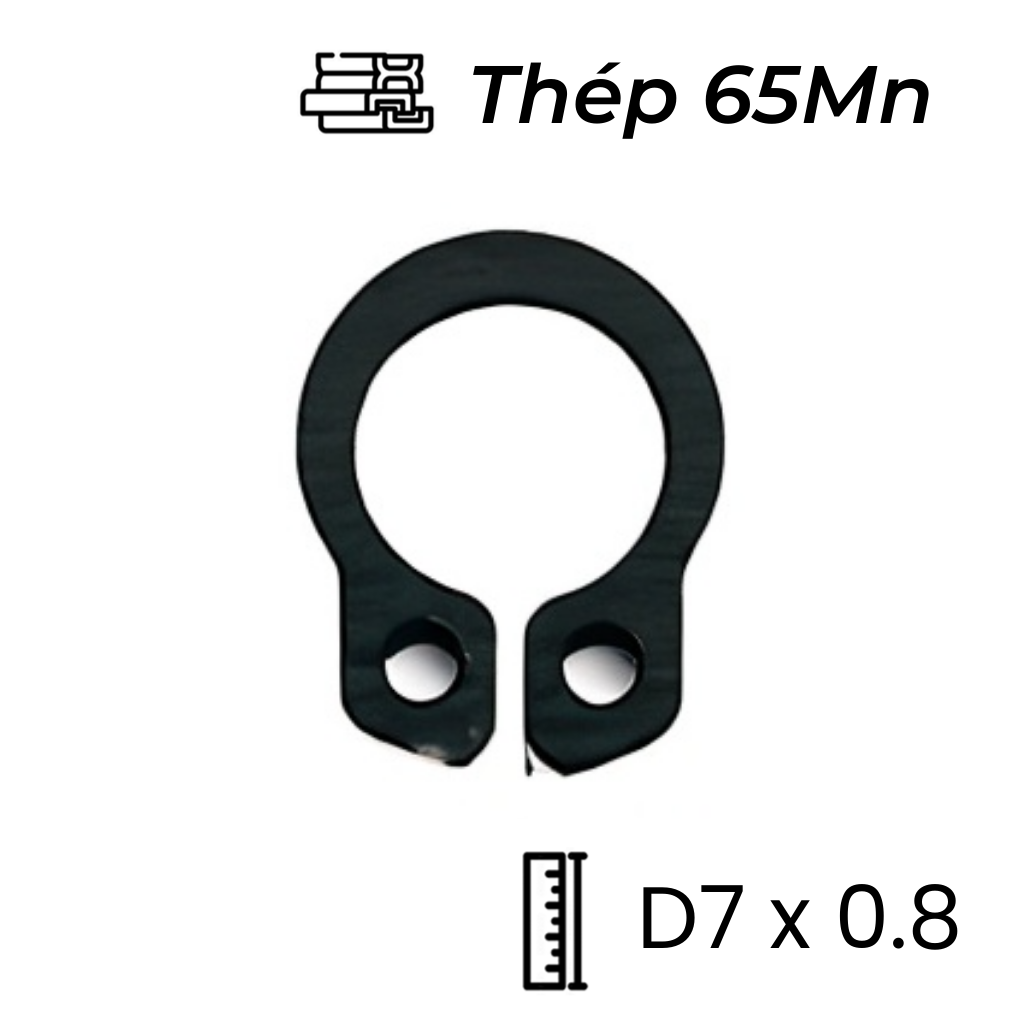 Phe Gài Trục Thép 65Mn DIN471 D7x0.8 (50Cái/Bịch)