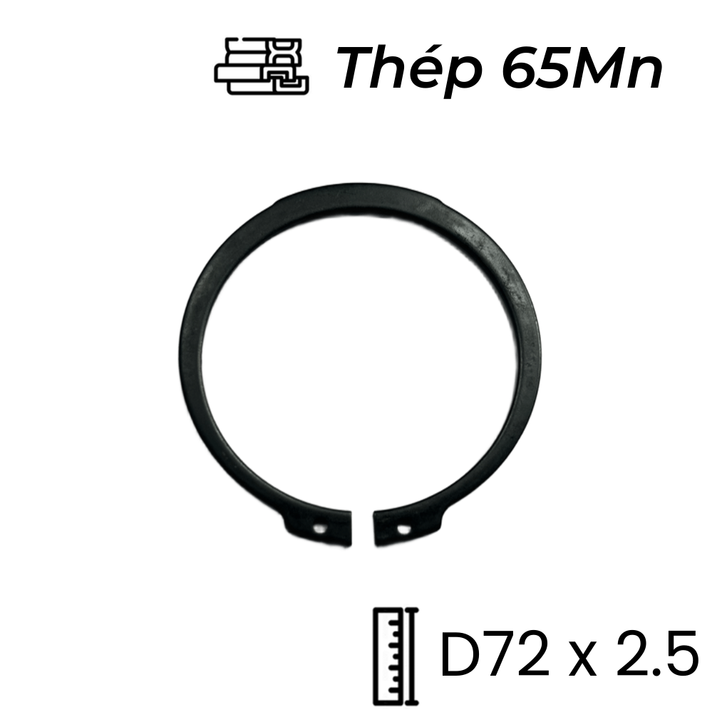 Phe Gài Trục Thép 65Mn DIN471 D72x2.5