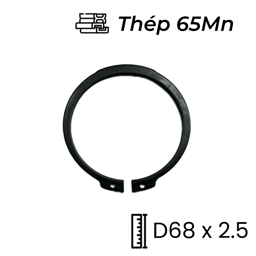 Phe Gài Trục Thép 65Mn DIN471 D68x2.5