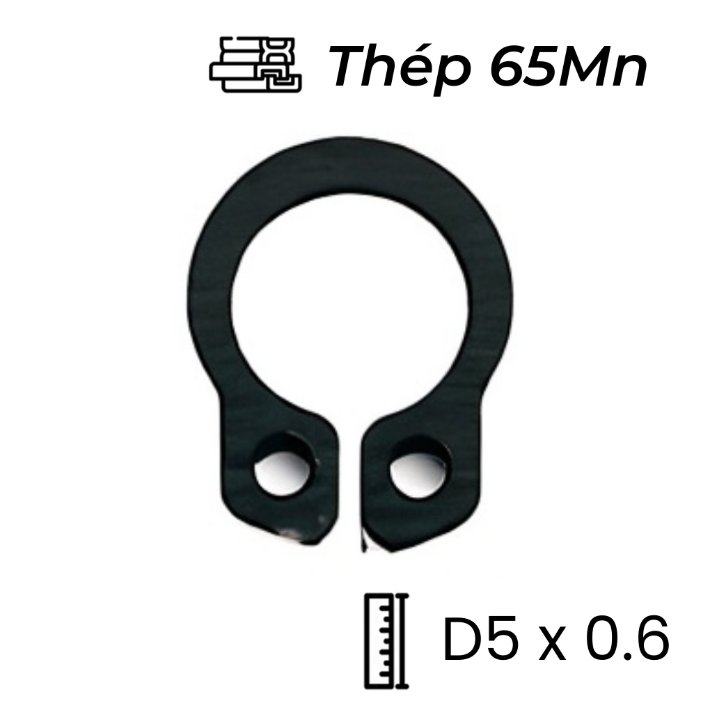 Phe Gài Trục Thép 65Mn DIN471 D5x0.6