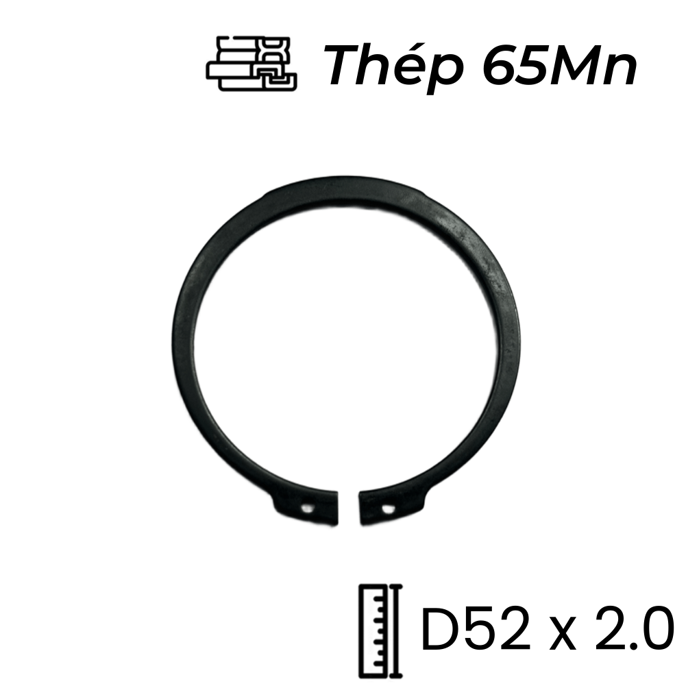 Phe Gài Trục Thép 65Mn DIN471 D52x2.0