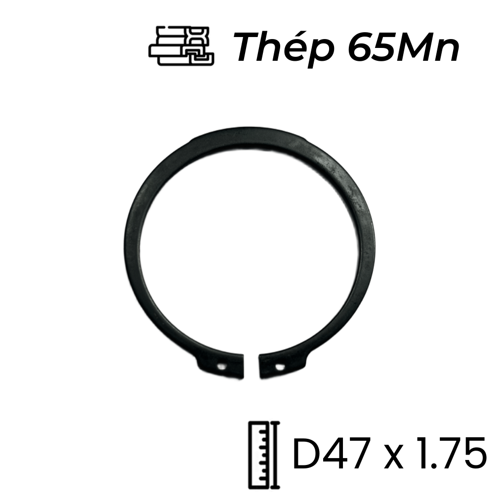 Phe Gài Trục Thép 65Mn DIN471 D47x1.75