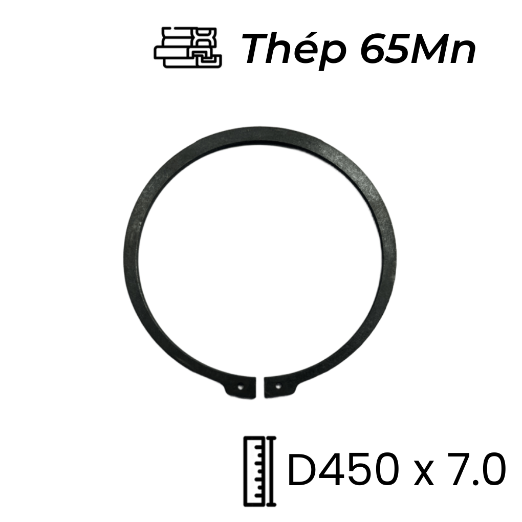 Phe Gài Trục Thép 65Mn DIN471 D450x7.0