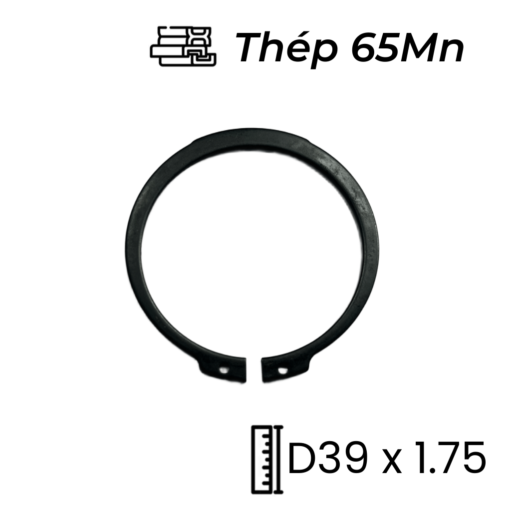 Phe Gài Trục Thép 65Mn DIN471 D39x1.75