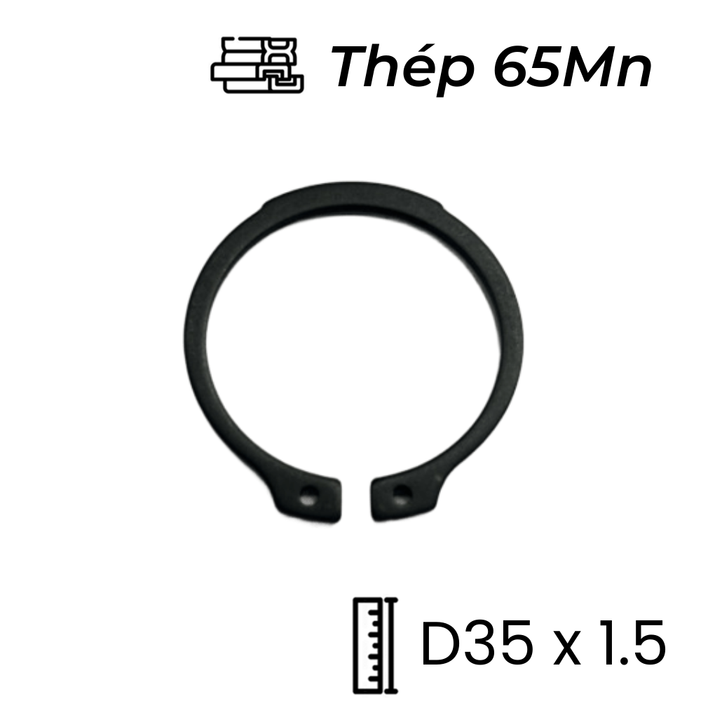 Phe Gài Trục Thép 65Mn DIN471 D35x1.5
