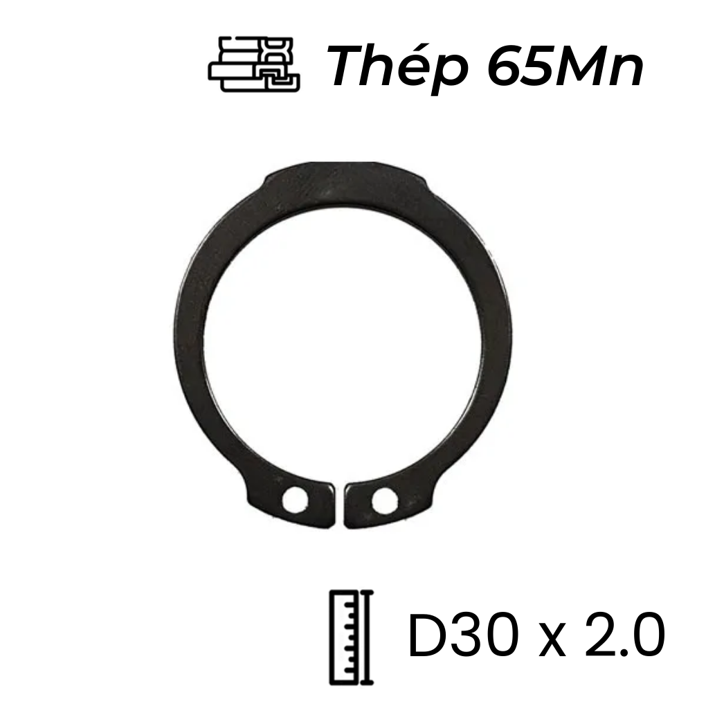 Phe Gài Trục Thép 65Mn DIN471 D30x2.0