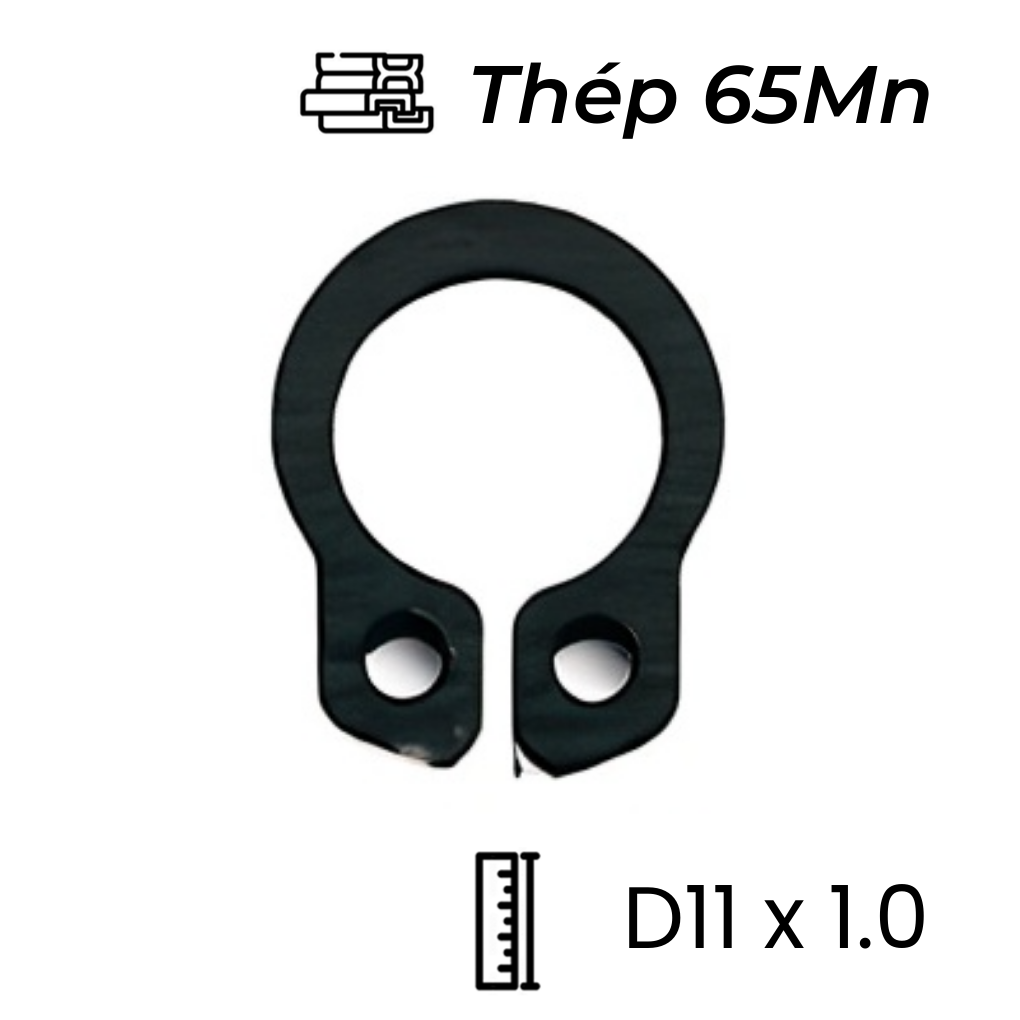 Phe Gài Trục Thép 65Mn DIN471 D11x1.0