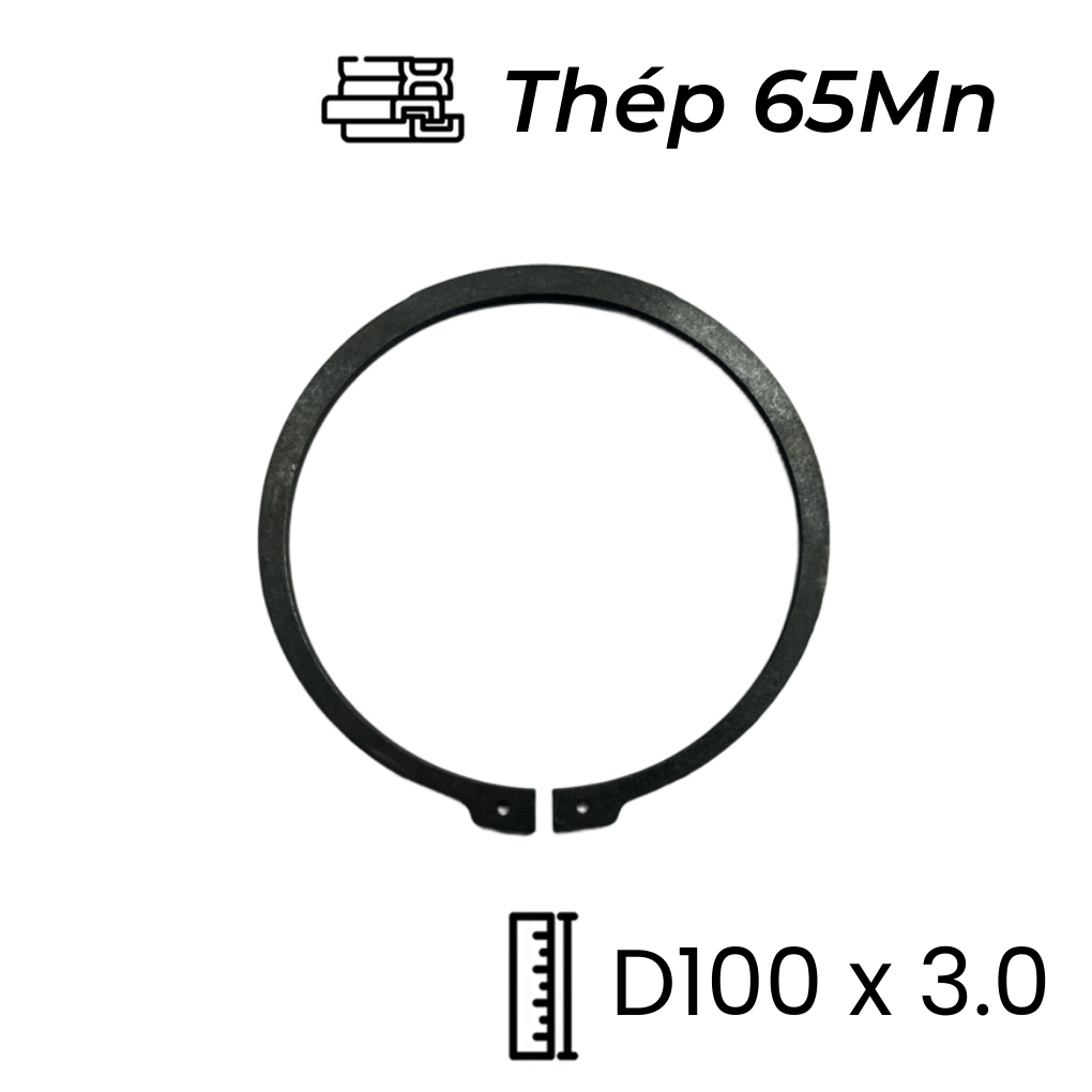 Phe Gài Trục Thép 65Mn DIN471 D100x3.0