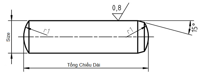 Chốt Định Vị Có Ren Thép SUJ2 DIN7979(D) D8x30 - Ảnh 3