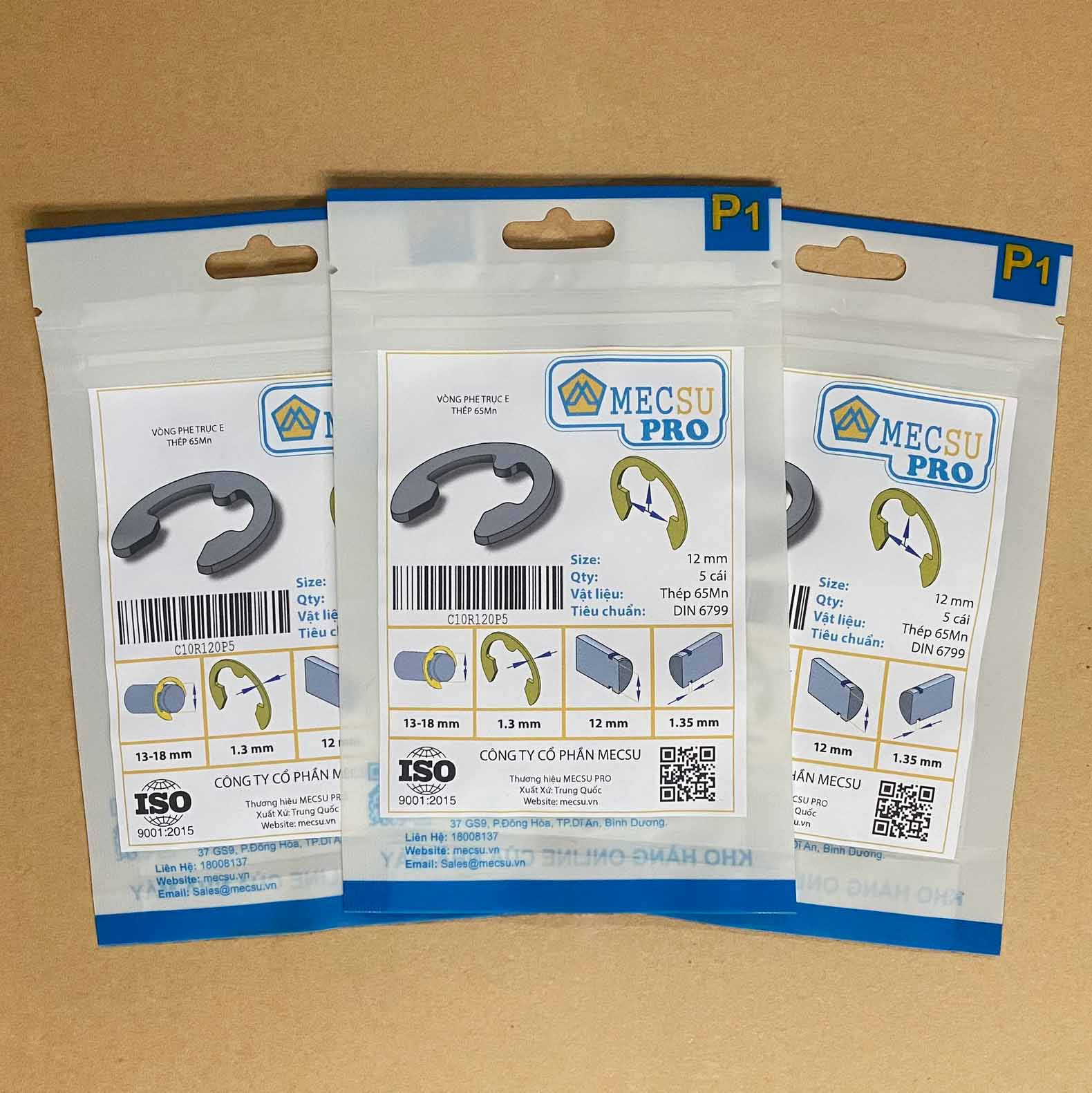 Phe Gài Trục Chữ E Thép DIN6799 D7 (10Cái/Bịch) - Ảnh 3