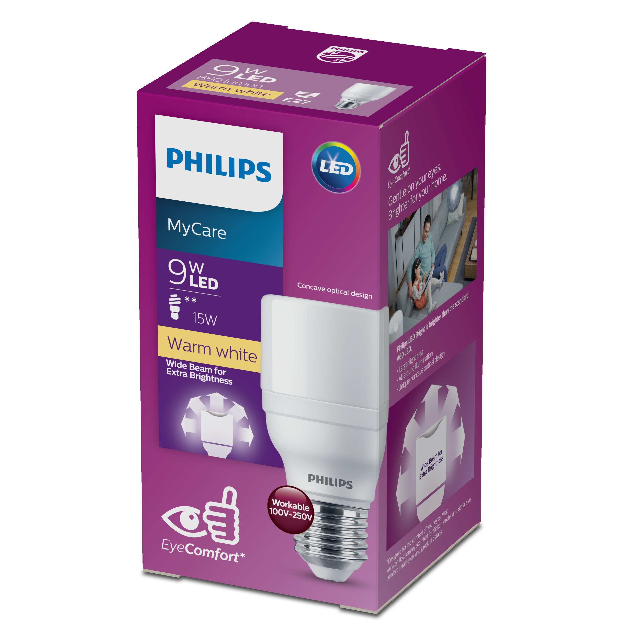 Alternative view of Bóng Đèn LED Bright 9W E27 3000/6500K 230V Philips 929002432907
