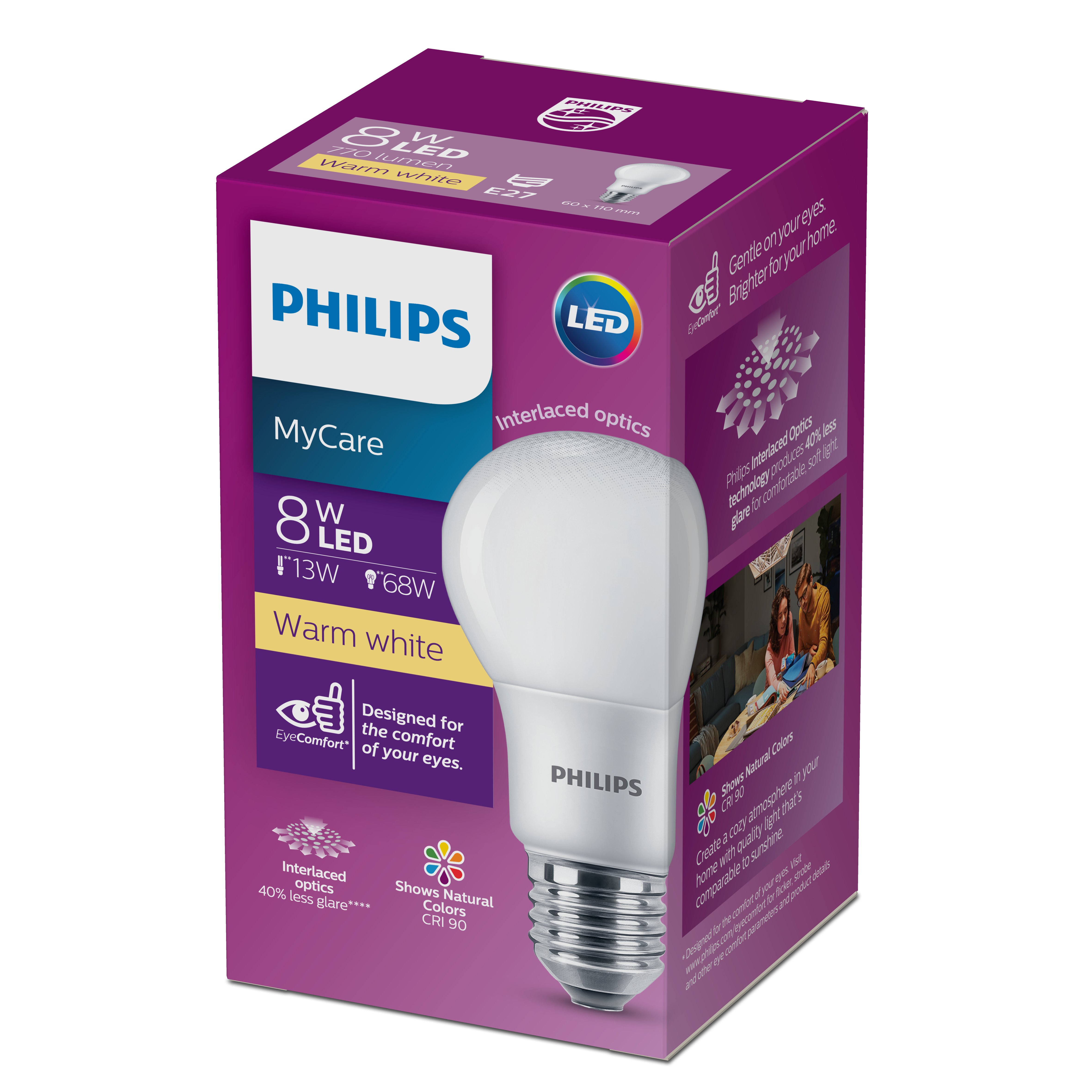 Bóng Đèn LED 8W E27 3000/6500K 230V APR Philips 929003007337