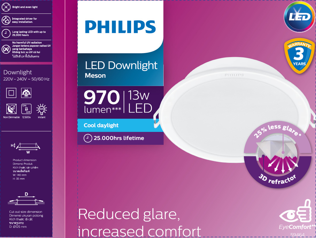 Alternative view of Đèn LED Downlight Meson IO 59464 13W 3000/4000/6500K Φ125 Philips 929003276728