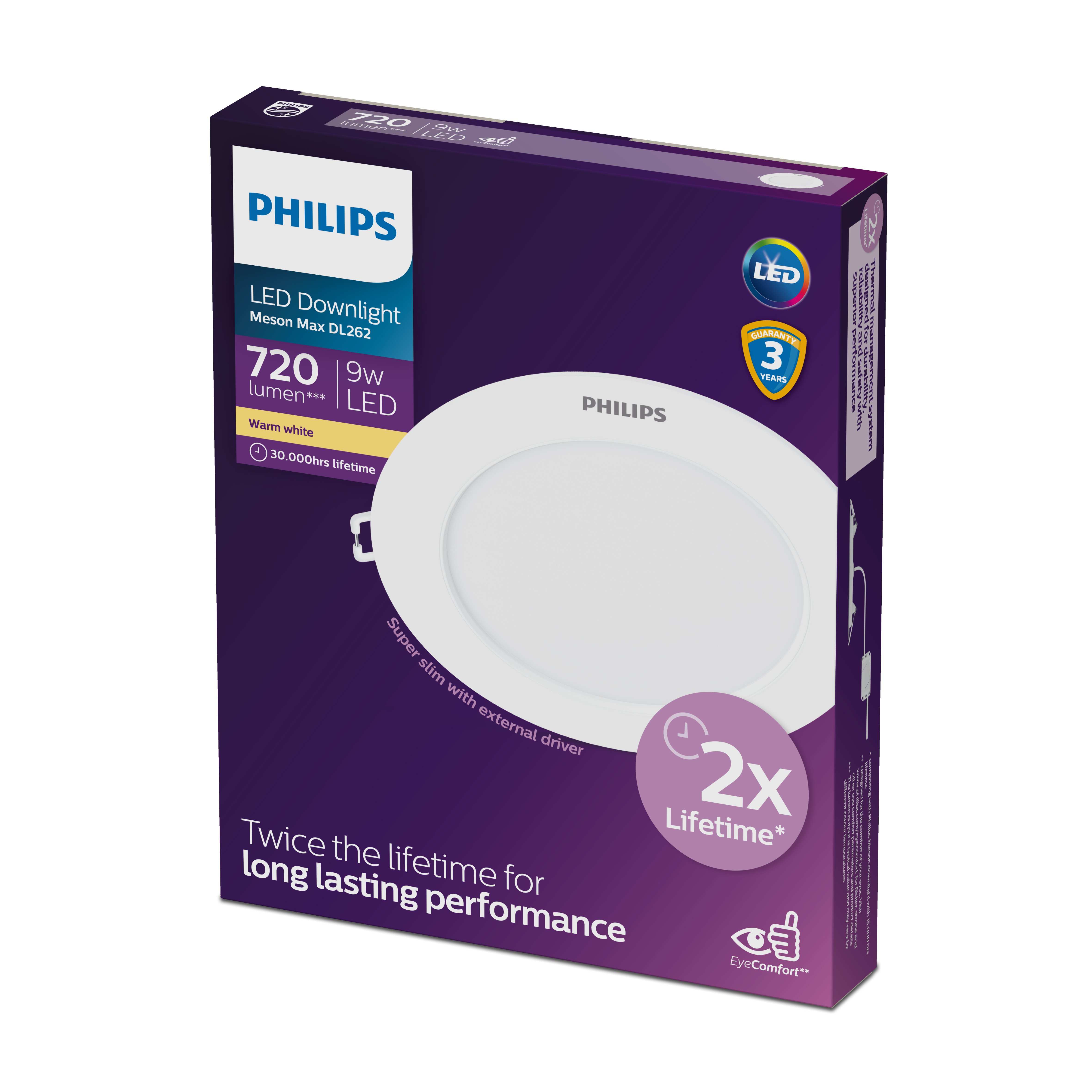 Alternative view of Đèn LED Downlight Siêu Mỏng LED DL262 EC RD 125 9W 3000/4000/6500K Philips 929003284301