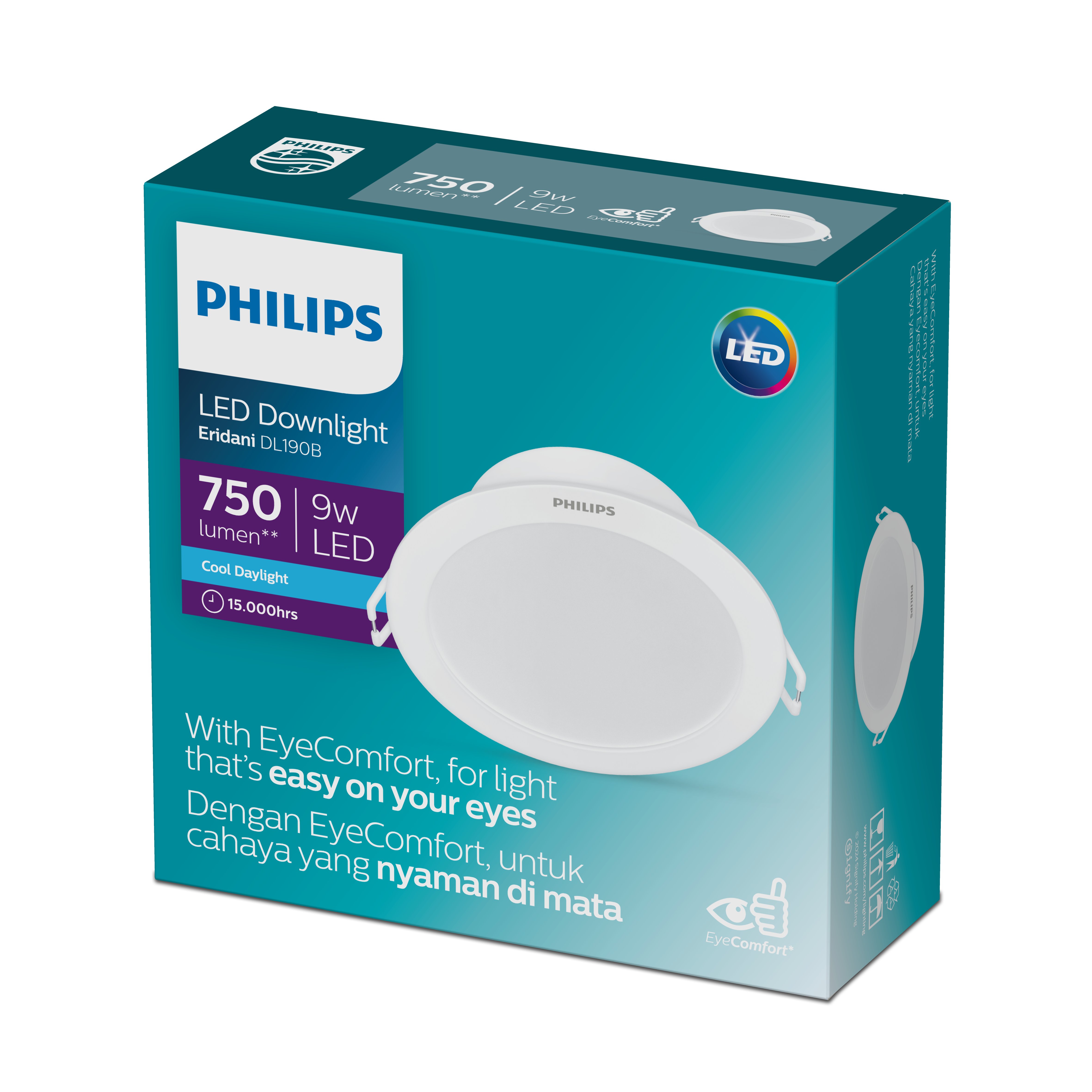 Alternative view of Đèn LED Downlight DL190B LED 7 D90 9W 865/840 WH SNI Philips 929004622007