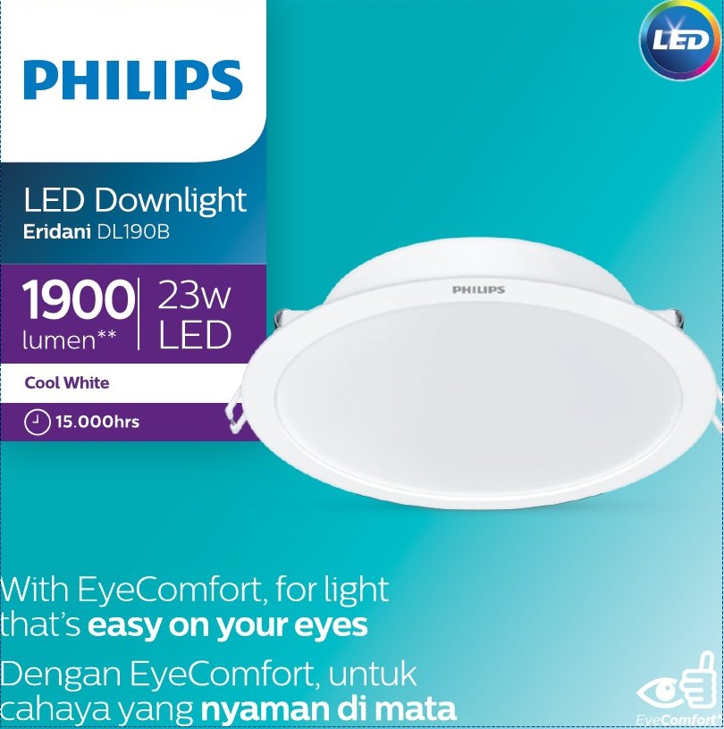 Đèn LED Downlight DL190B LED 18 D200 23W 865/840 WH SNI Philips 929003282107