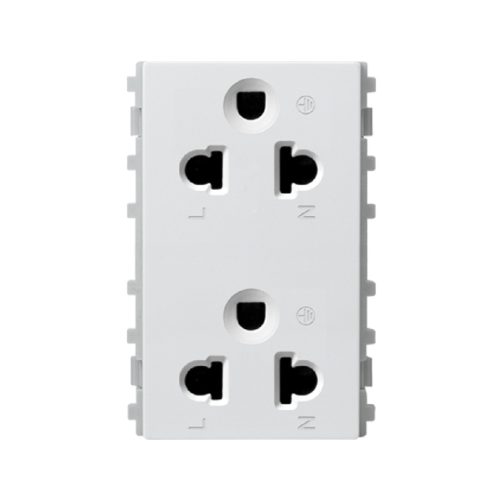 Ổ Cắm Đôi 3 Chấu 16A Size L Màu Trắng 84426Lues2_We_G19 Zencelo A Schneider