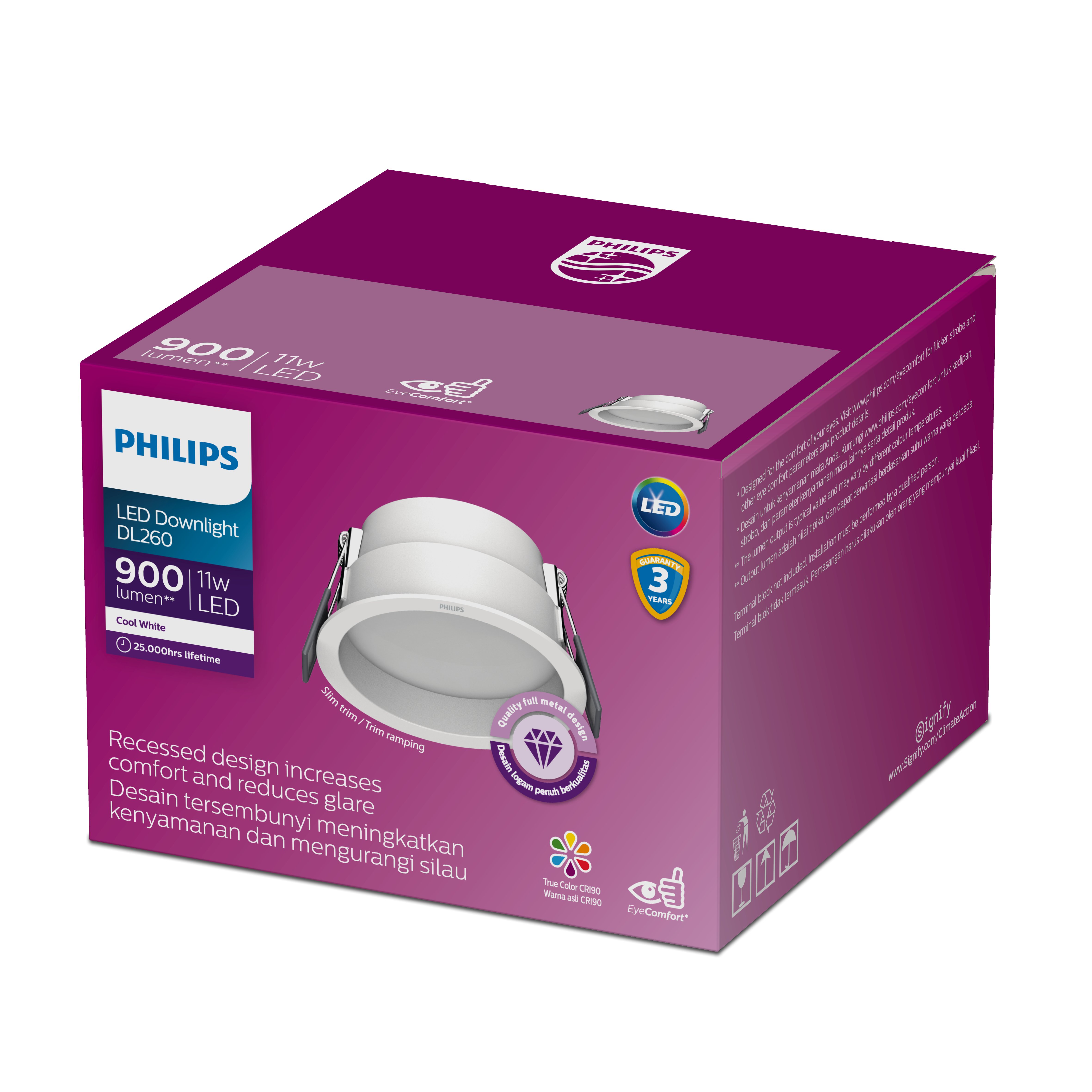 Alternative view of Đèn LED Downlight Chiếu Điểm DL260 RD D90 11W 965/940  WH GM Philips 929004147507