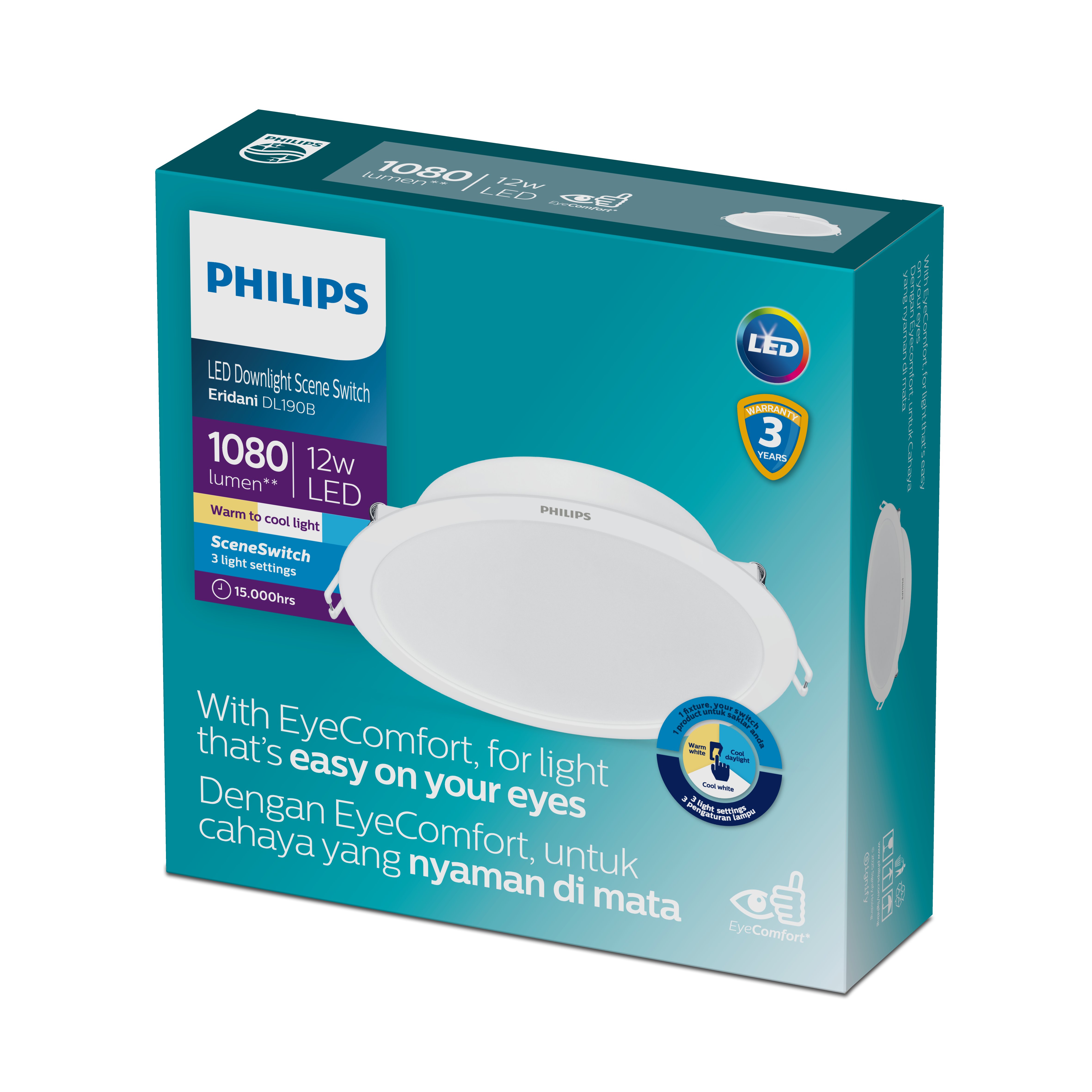 Alternative view of Đèn LED Downlight LED 3 Chế Độ Eridani 12W D125 Philips 929004753307