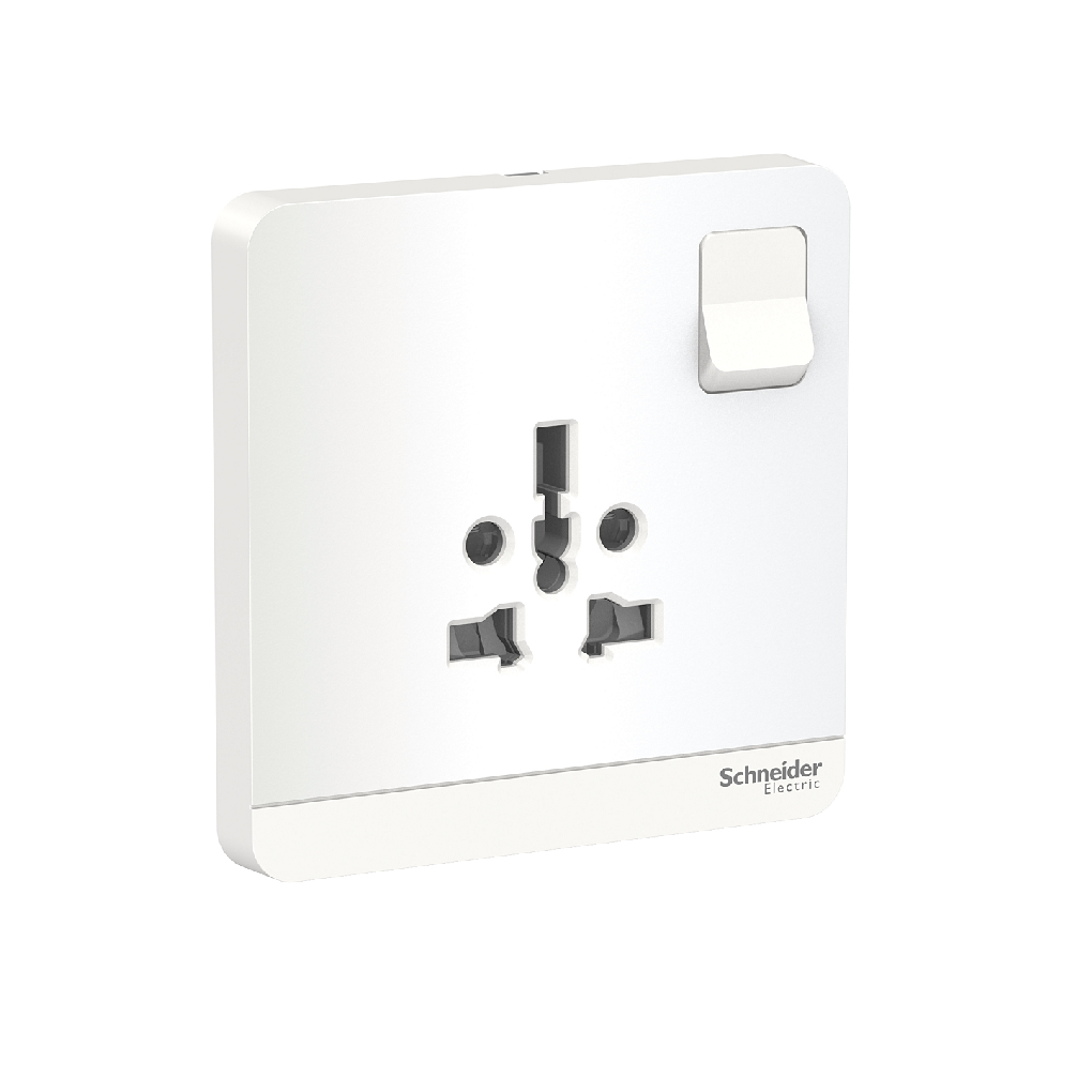 Ổ Cắm Đơn Đa Năng 16A Có Công Tắc Schneider E8315Ts_We_G19