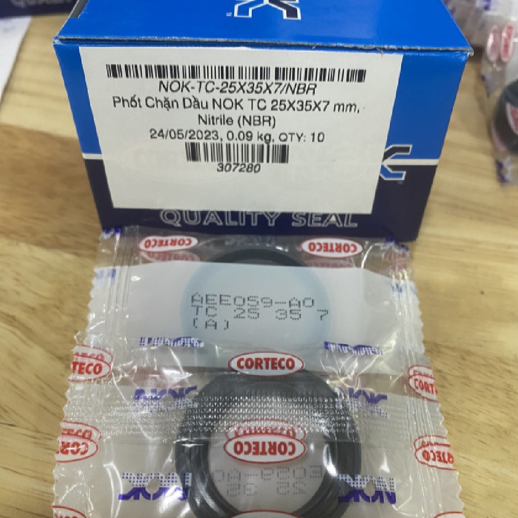 Phớt Chắn Dầu NOK TC 25x35x7 mm, Nitrile (NBR)