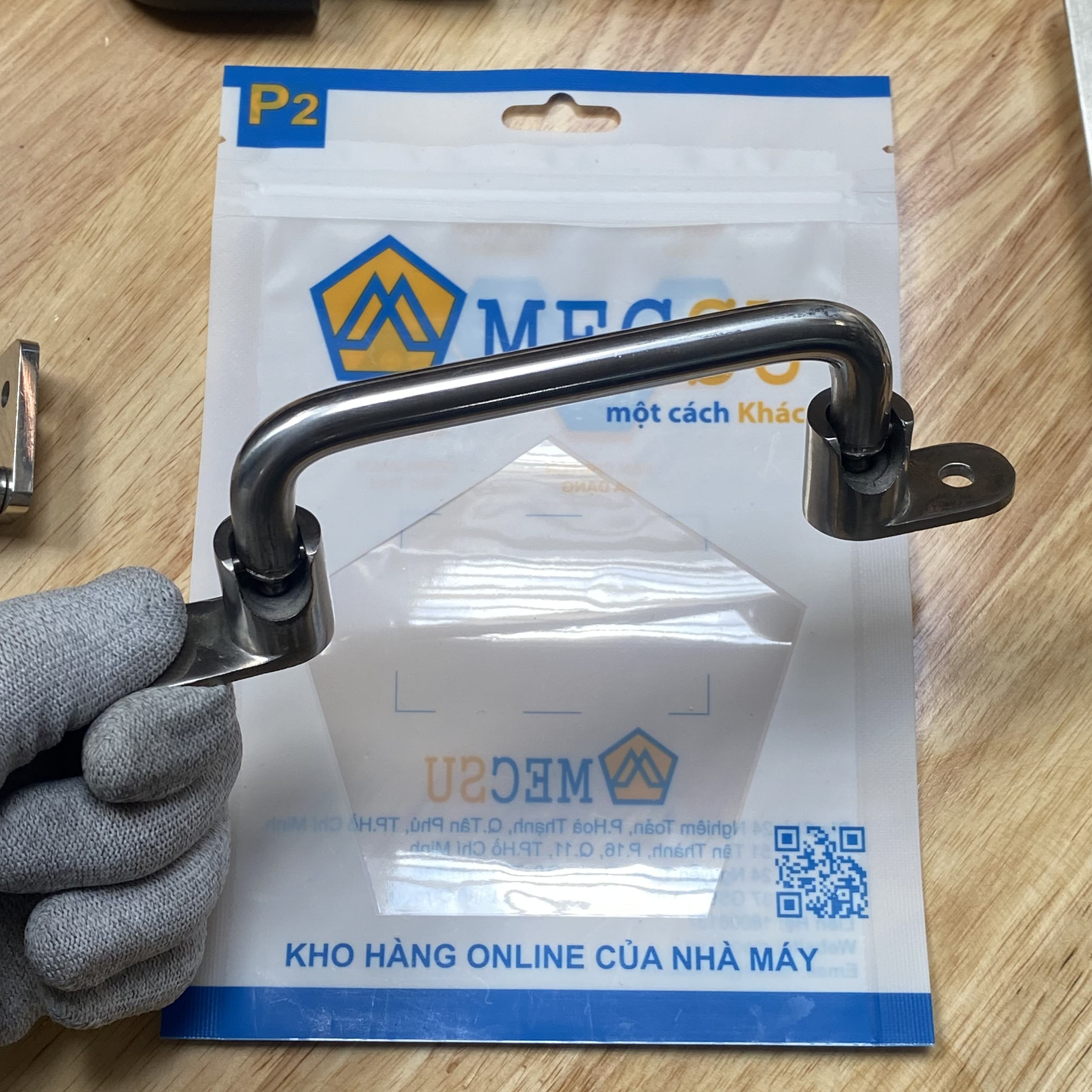 Alternative view of Tay Nắm Cửa Chữ U Dạng Gập Thép Mạ Chrome L 158 mm (UWFASN158)