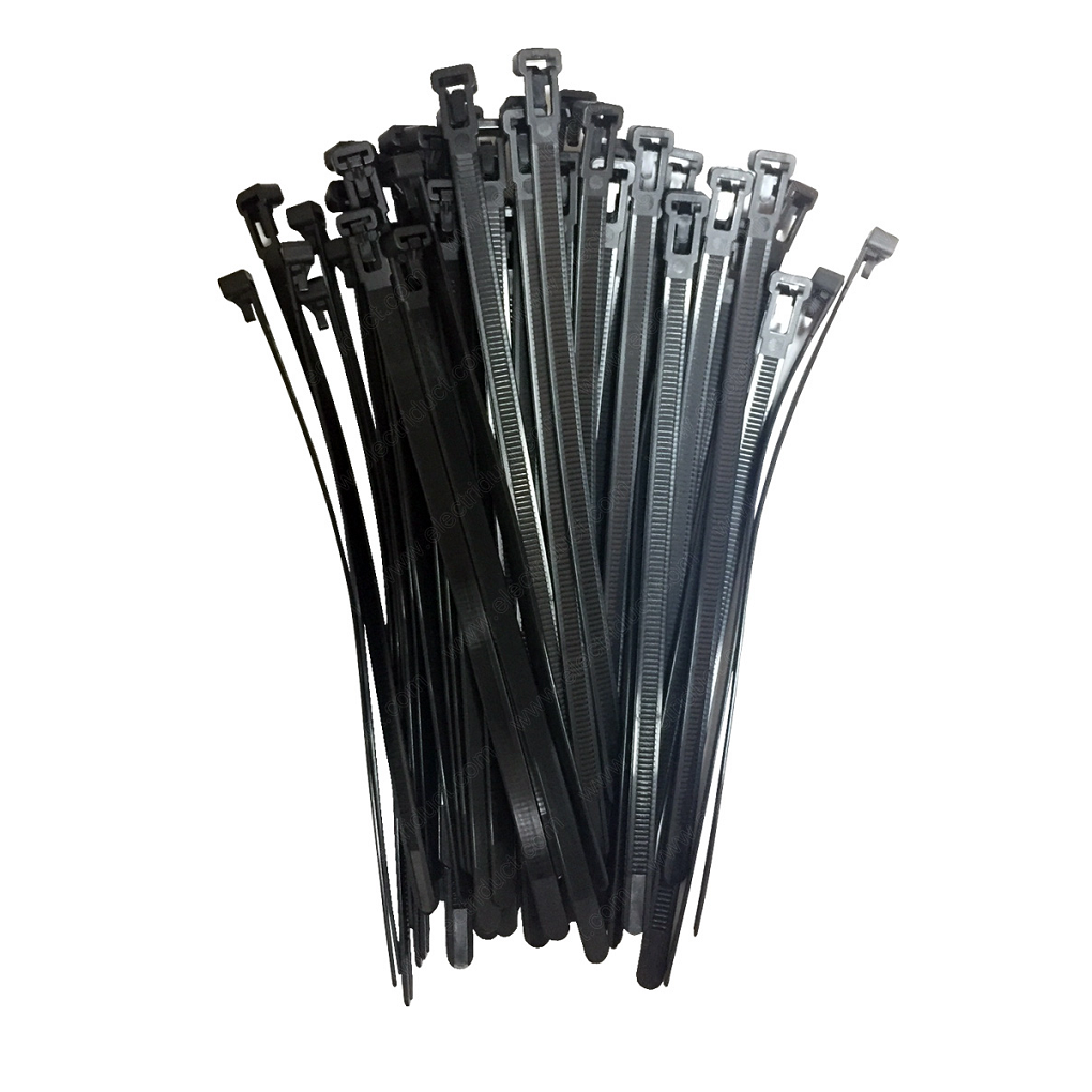 Dây Rút Nhựa Tháo Được Màu Đen KST 200 x 7.6 mm KR-200H-B