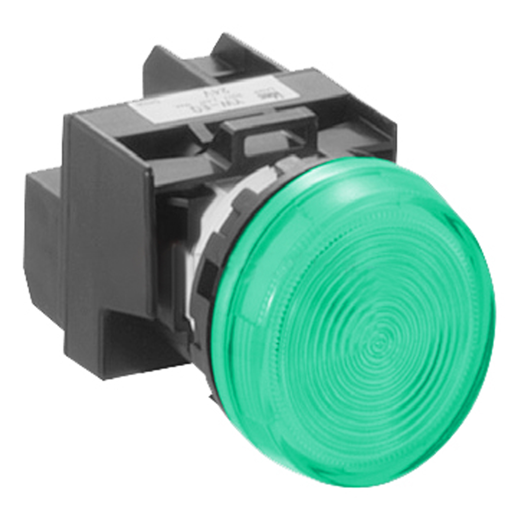 Đèn Led Mặt Phẳng IDEC 24V YW1P-1EQ4G Màu Xanh Lá