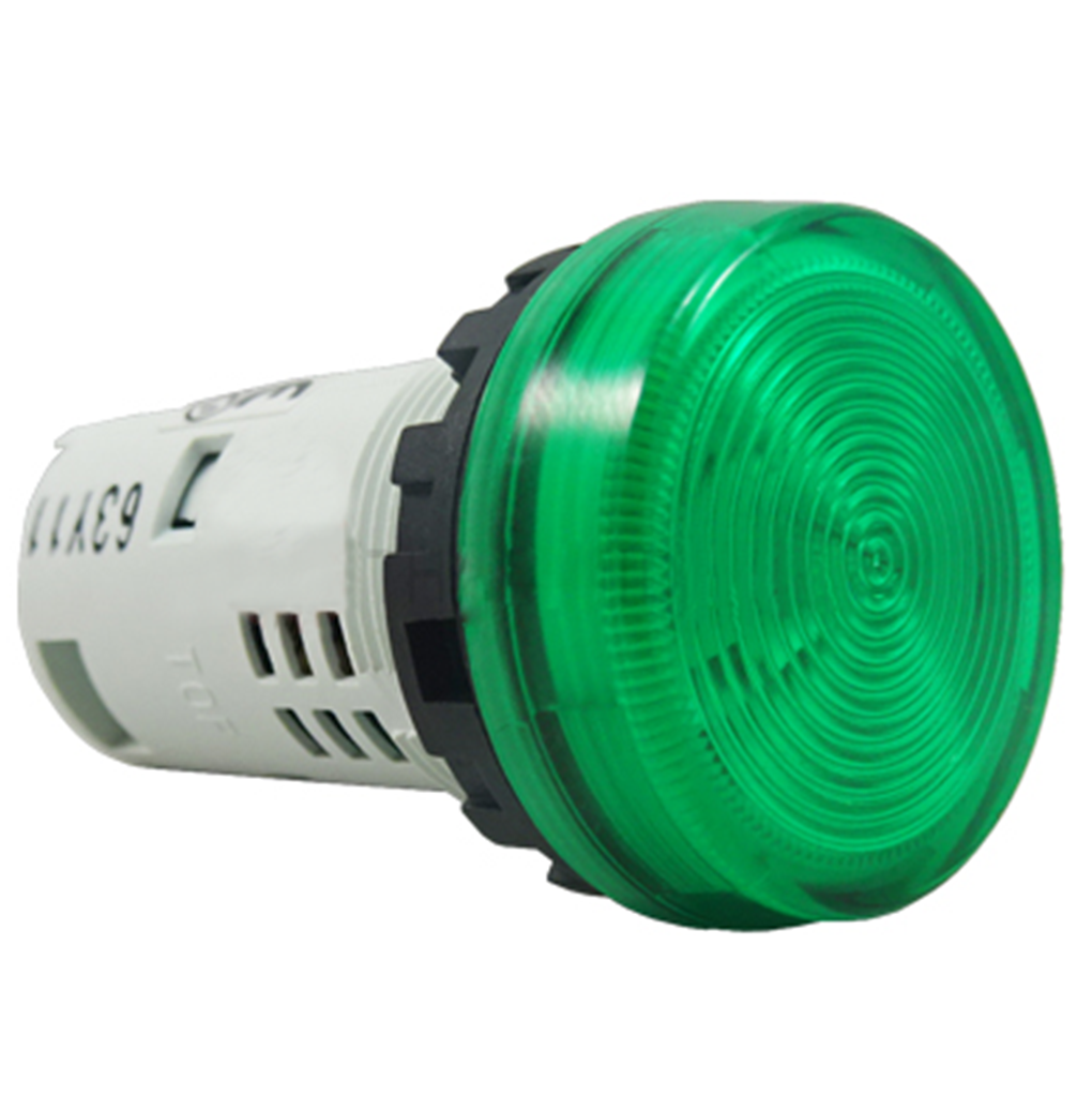 Đèn Led UNIBODY, Phẳng IDEC 24V YW1P-1UQ4G Màu Xanh Lá