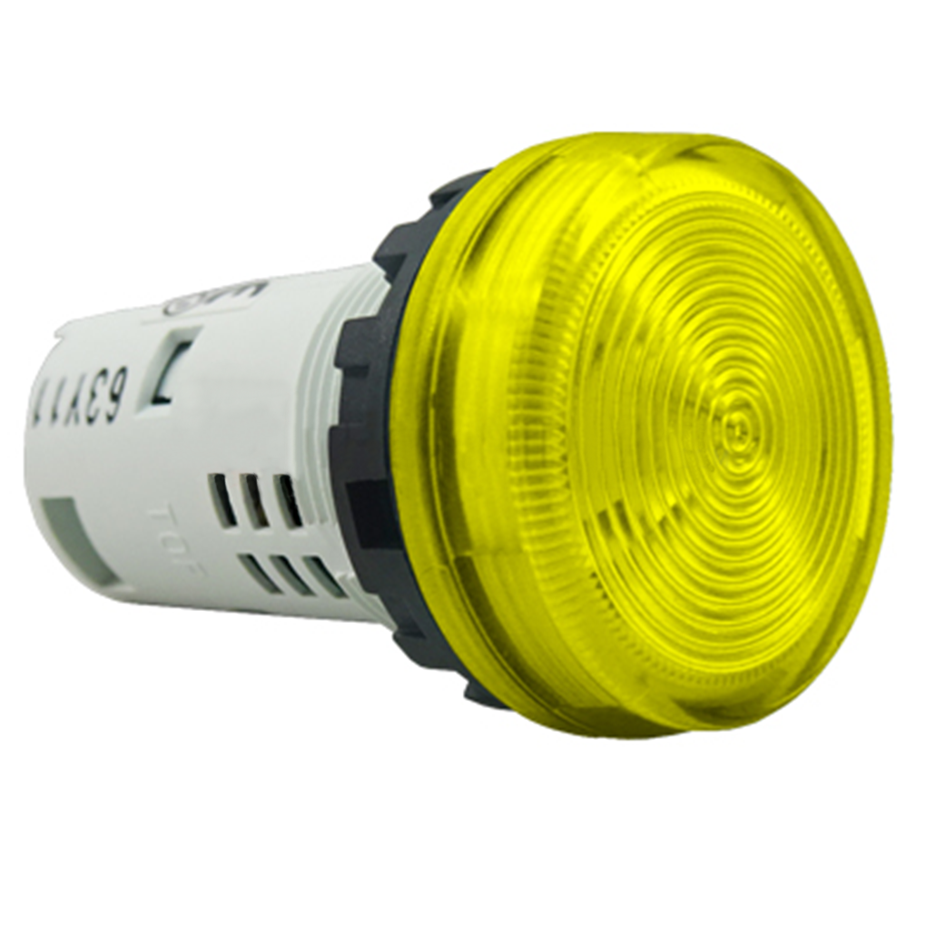 Đèn Led UNIBODY, Phẳng IDEC 24V YW1P-1UQ4Y Màu Vàng