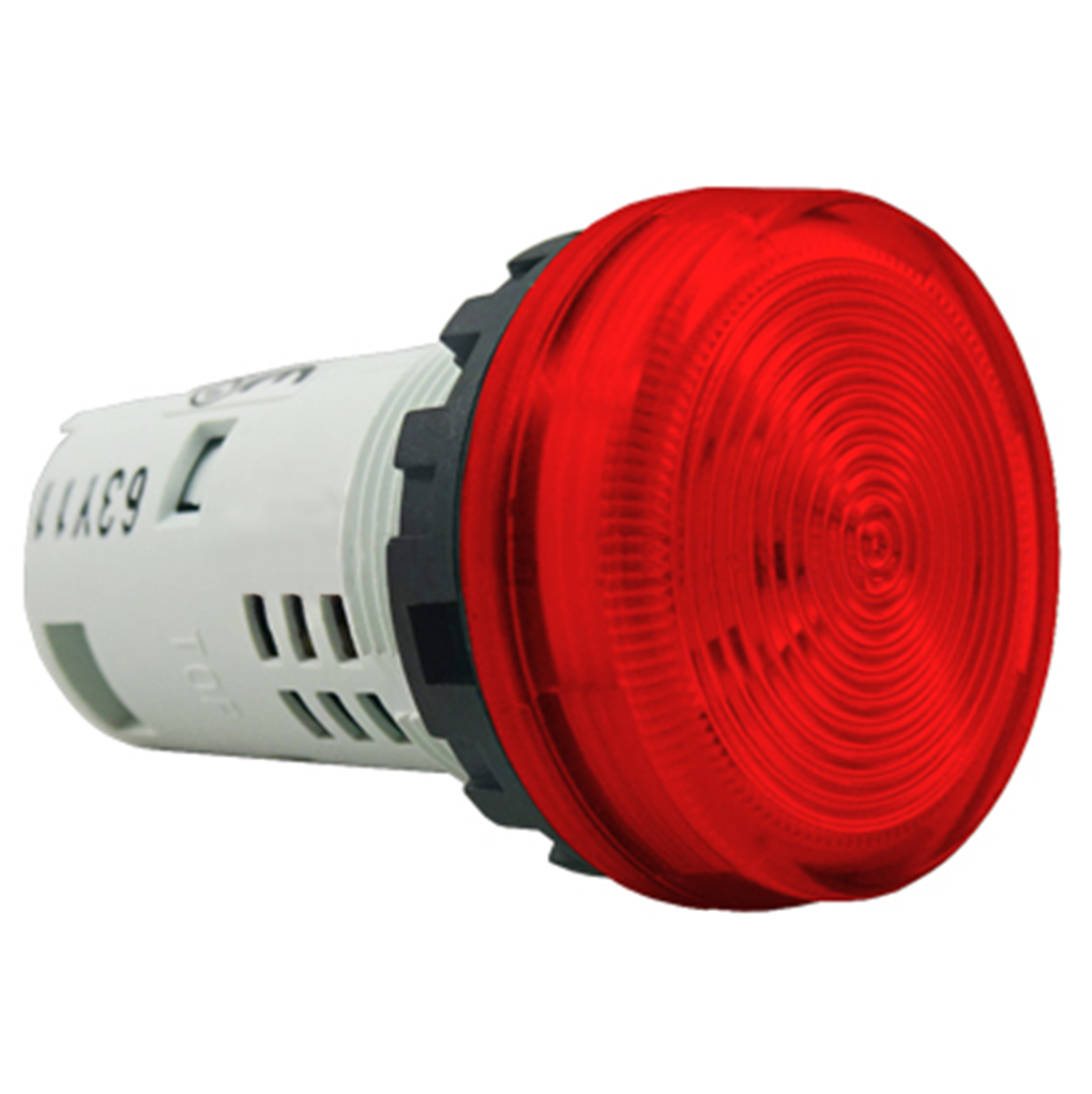 Đèn Led UNIBODY, Phẳng IDEC 220V YW1P-1UQM3R Màu Đỏ