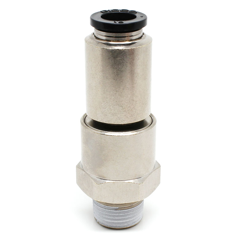 Đầu Nối Nhanh Khí Nén Dạng Thẳng Ren Ngoài Có Khớp Xoay Tốc Độ Cao Pisco RHC8-02