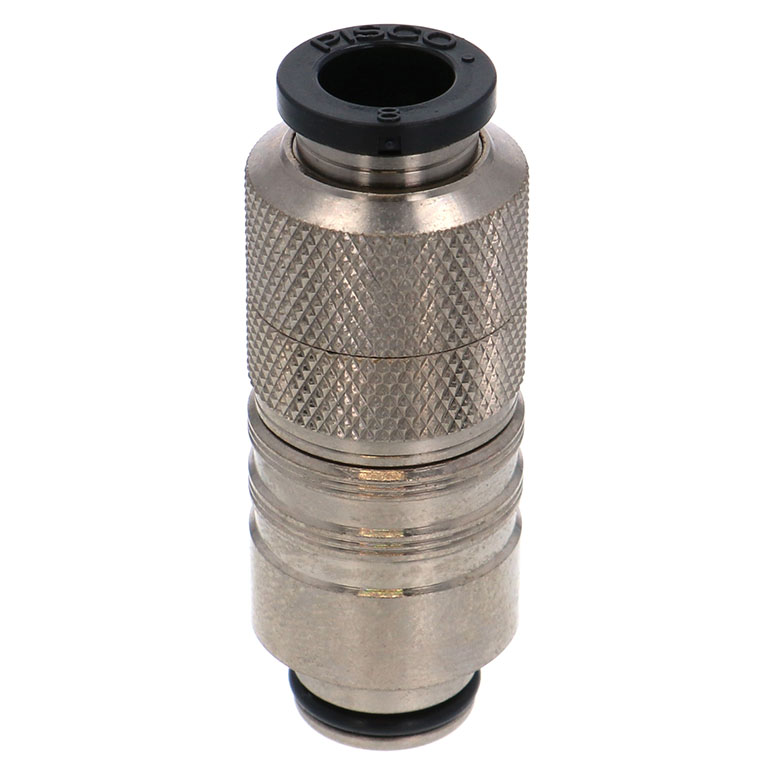 Thân Đầu Nối Nhanh Ống Dẫn Điều Khiển Nhiệt Độ Khuôn Đúc Dạng Thẳng, Có Van Tự Ngắt Pisco ASC10-8P