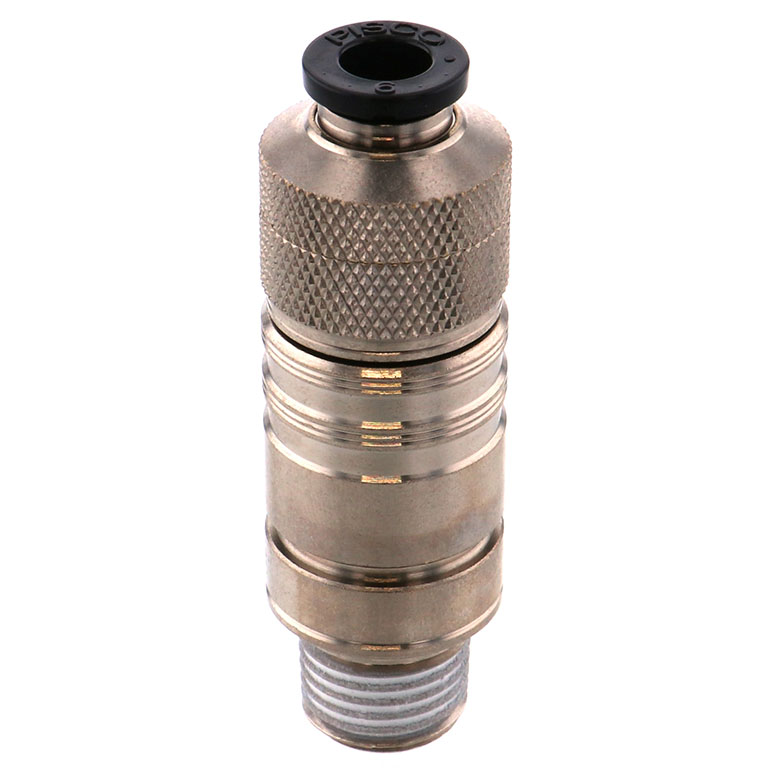 Bộ Đầu Nối Nhanh Ống Dẫn Điều Khiển Nhiệt Độ Khuôn Đúc Dạng Thẳng, Có Van Tự Ngắt Pisco ASC10-602