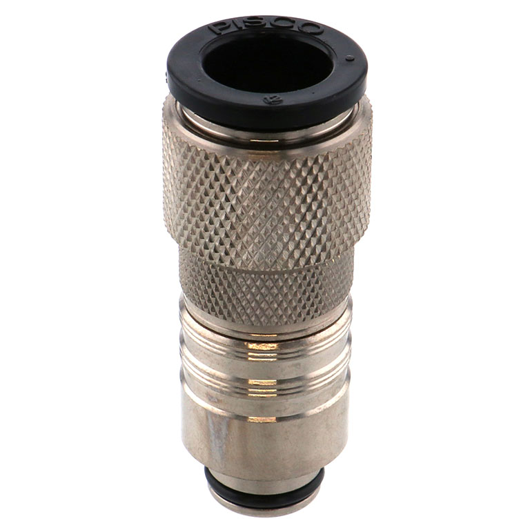 Thân Đầu Nối Nhanh Ống Dẫn Điều Khiển Nhiệt Độ Khuôn Đúc Dạng Thẳng, Có Van Tự Ngắt Pisco ASC10-12P