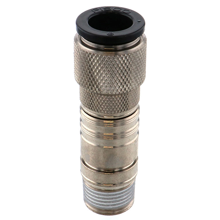 Bộ Đầu Nối Nhanh Ống Dẫn Điều Khiển Nhiệt Độ Khuôn Đúc Dạng Thẳng, Có Van Tự Ngắt Pisco ASC10-1203