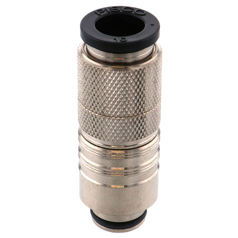 Thân Đầu Nối Nhanh Ống Dẫn Điều Khiển Nhiệt Độ Khuôn Đúc Dạng Thẳng, Có Van Tự Ngắt Pisco ASC10-10P