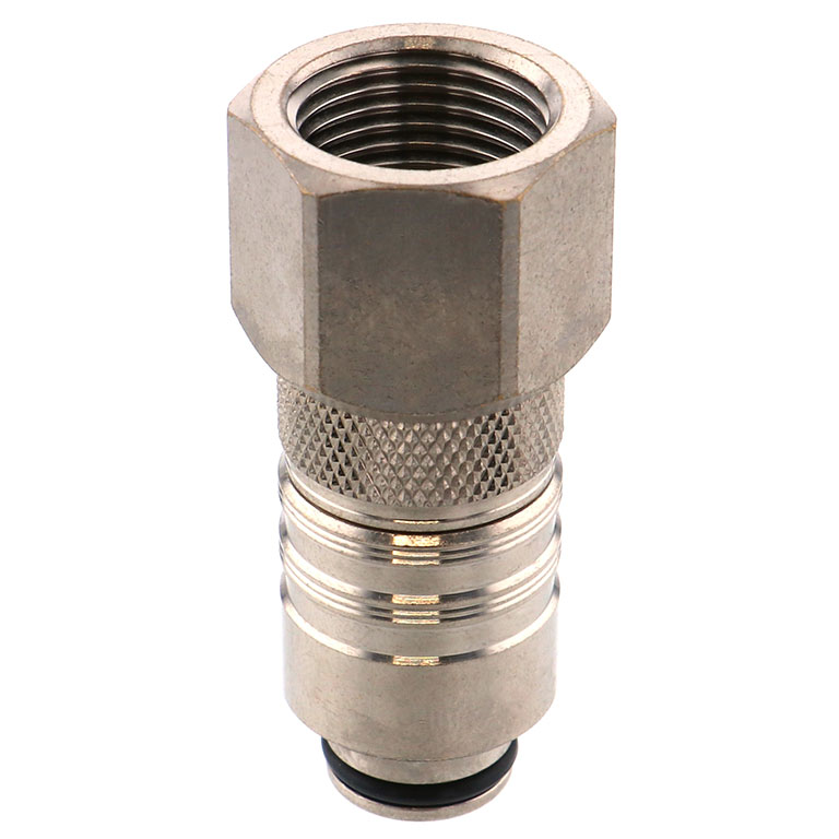 Thân Đầu Ngạnh Nối Ống Dẫn Điều Khiển Nhiệt Độ Khuôn Đúc Dạng Thẳng, Có Van Tự Ngắt Pisco ASC10-03FP