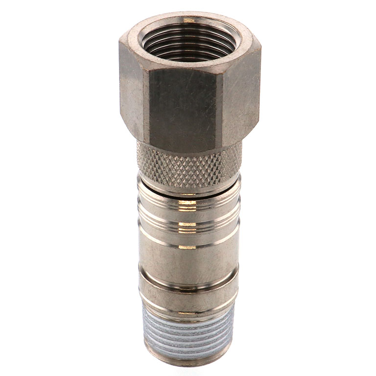 Bộ Đầu Nối Nhanh Ống Dẫn Điều Khiển Nhiệt Độ Khuôn Đúc Dạng Thẳng Ren Trong, Có Van Tự Ngắt Pisco ASC10-03F03