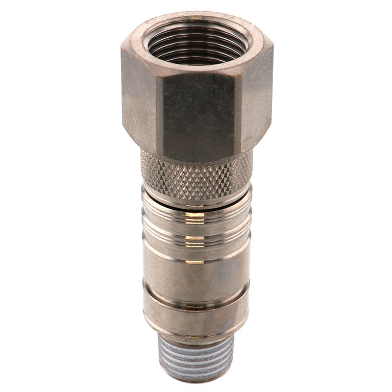 Bộ Đầu Nối Nhanh Ống Dẫn Điều Khiển Nhiệt Độ Khuôn Đúc Dạng Thẳng Ren Trong, Có Van Tự Ngắt Pisco ASC10-03F02