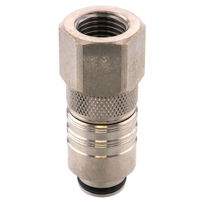 Thân Đầu Ngạnh Nối Ống Dẫn Điều Khiển Nhiệt Độ Khuôn Đúc Dạng Thẳng, Có Van Tự Ngắt Pisco ASC10-02FP