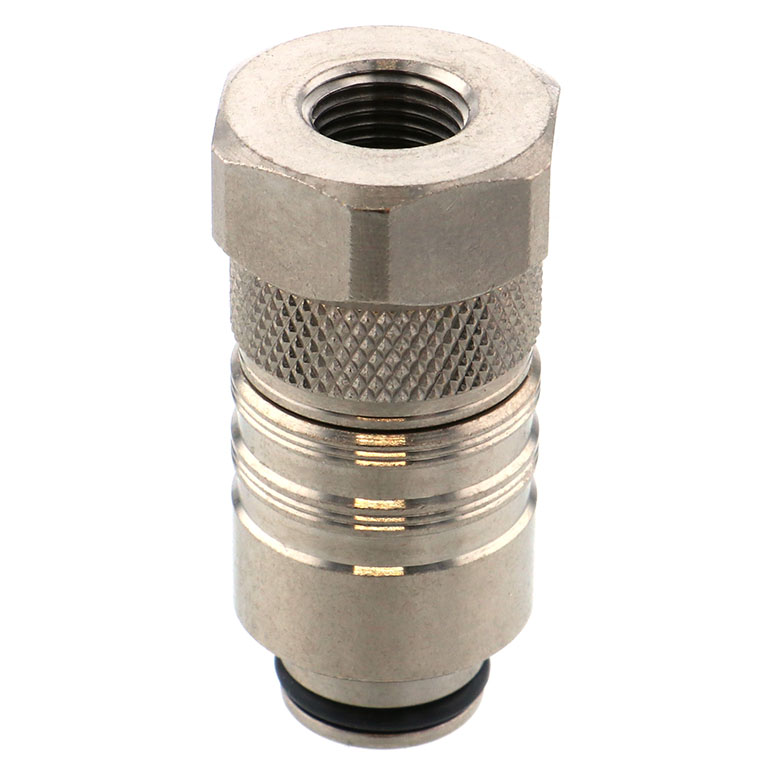 Thân Đầu Ngạnh Nối Ống Dẫn Điều Khiển Nhiệt Độ Khuôn Đúc Dạng Thẳng, Có Van Tự Ngắt Pisco ASC10-01FP