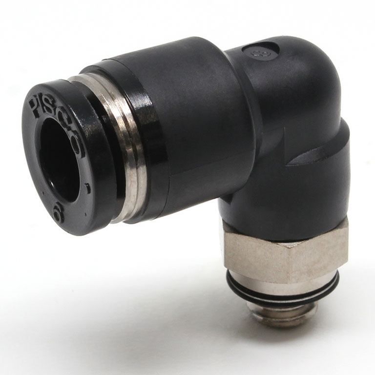 Đầu Nối Nhanh Khí Nén Dạng Cong 90° Ren Ngoài Pisco PL6-M5EG
