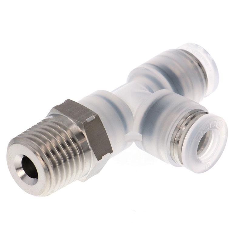 Đầu Nối Nhanh Khí Nén Dạng Chữ T Ren Ngoài Pisco SPPD8-02SP