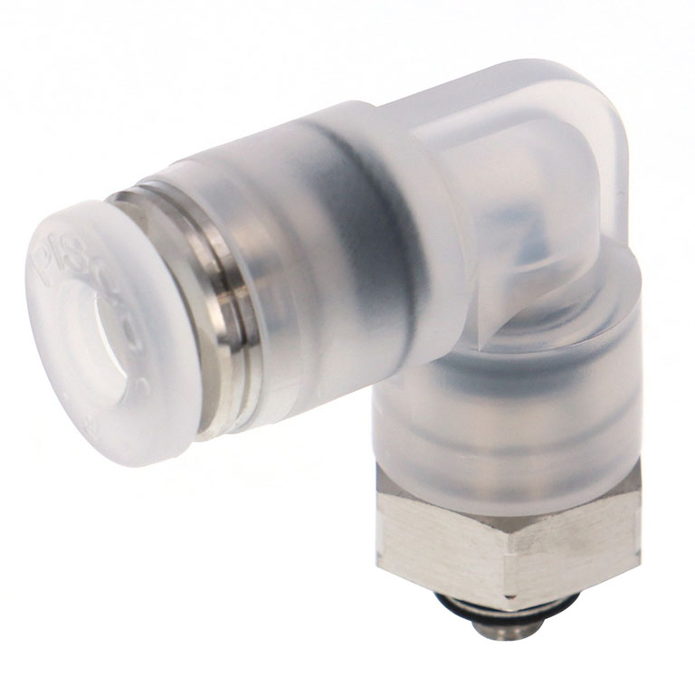 Đầu Nối Nhanh Khí Nén Dạng Cong 90° Ren Ngoài Pisco SPPL6-M5SP