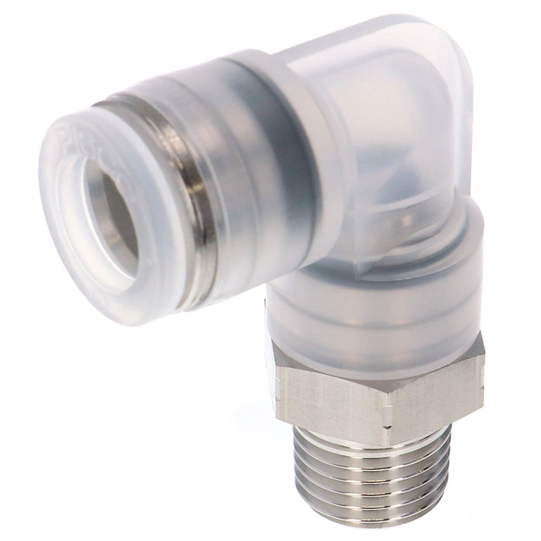 Đầu Nối Nhanh Khí Nén Dạng Cong 90° Ren Ngoài Pisco SPPL6-01SP