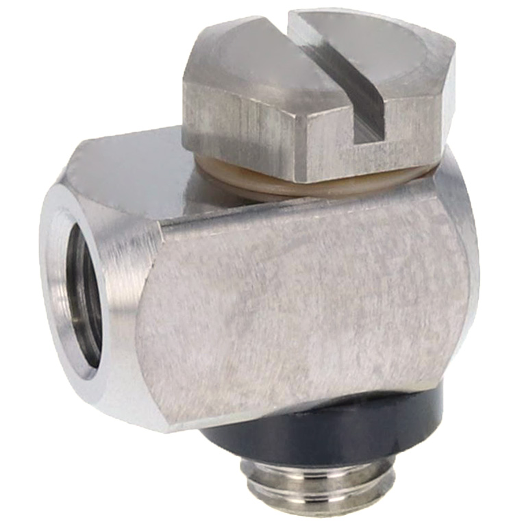 Đầu Nối Nhanh Khí Nén Cong 90° Đầu Lục Giác Trụ Ren Ngoài Pisco SLH-FM5-M5