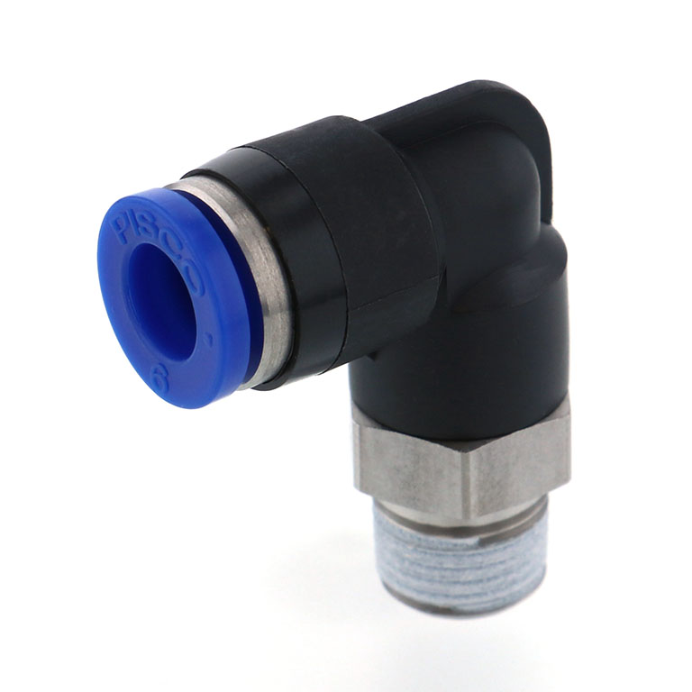 Đầu Nối Nhanh Khí Nén Dạng Cong 90° Ren Ngoài Pisco SPL6-02-UC